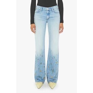 Mother The Bookie Embellished Ankle Jean in Righteous Gemstone 24